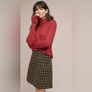 Hutch by Anthropologie Windowpane Mini Skirt